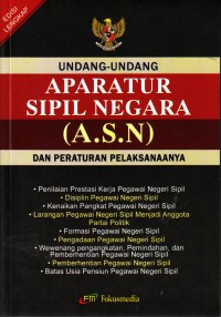 Image of undang-undang aparatur sipil negara (asn) dan peraturan pelaksanaannya